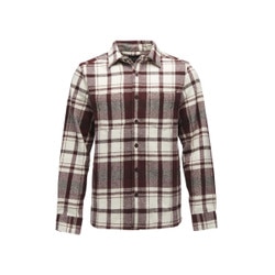 Black Diamond Project Heavy Flannel Top Men's in Burgundy Off White Plaid